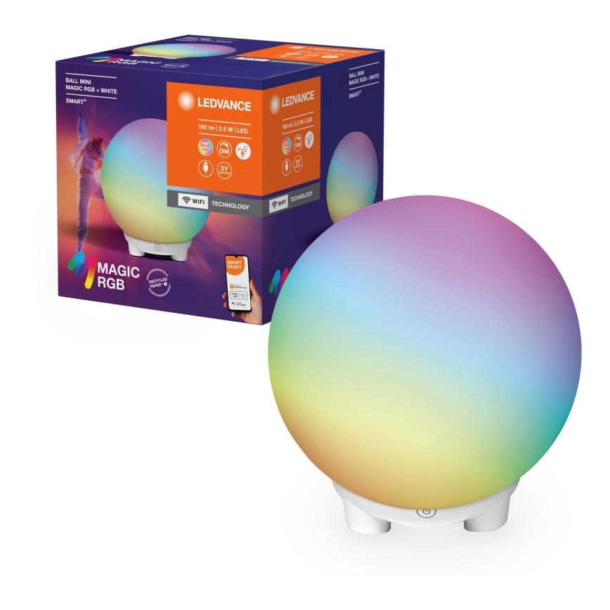 Ledvance - LED RGBW dimmbare wiederaufladbare Tischlampe SMART+ MAGIC LED/2,5W/5V 2200-6500K Wi-Fi