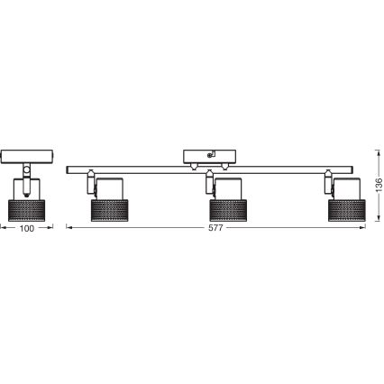Ledvance - LED Einbauleuchte DECOR CORK 3xGU10/3,4W/230V