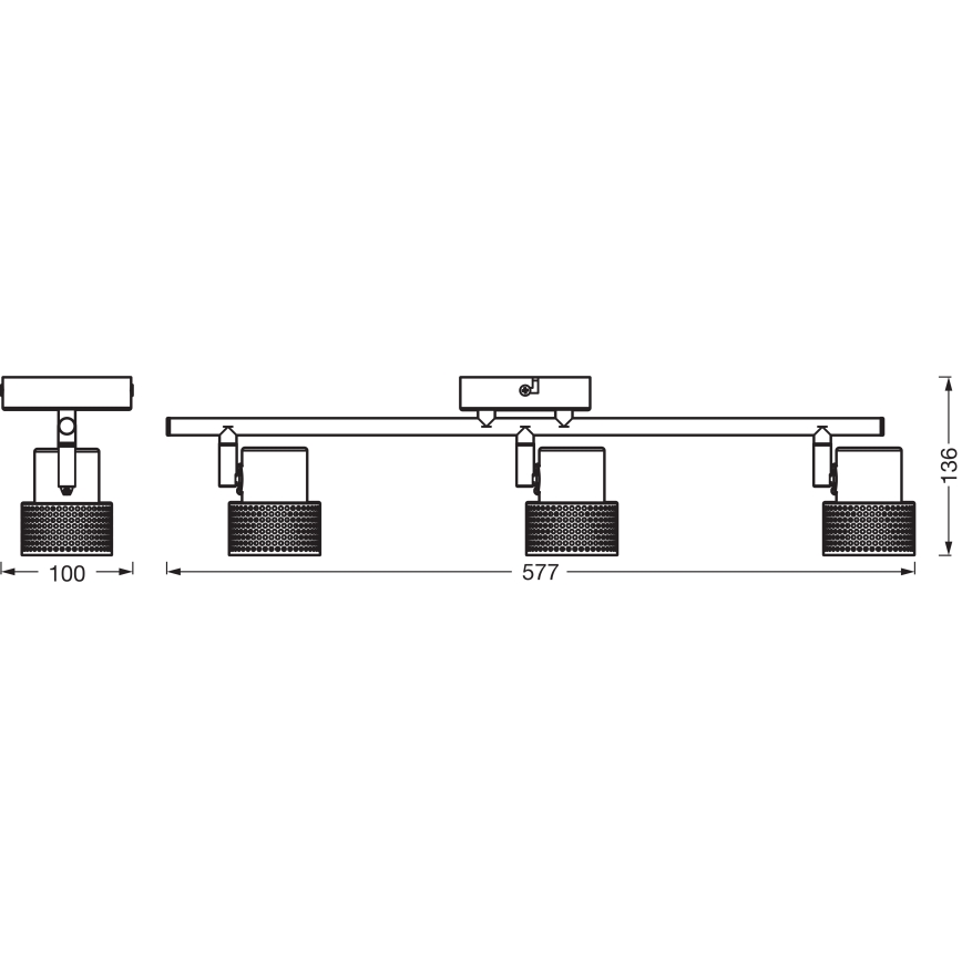 Ledvance - LED Einbauleuchte DECOR CORK 3xGU10/3,4W/230V