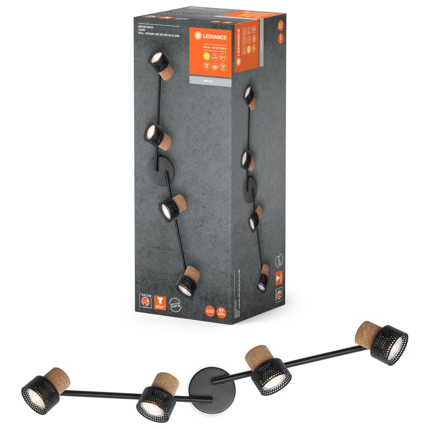Ledvance - LED Einbauleuchte DECOR CORK 4xGU10/3,4W/230V