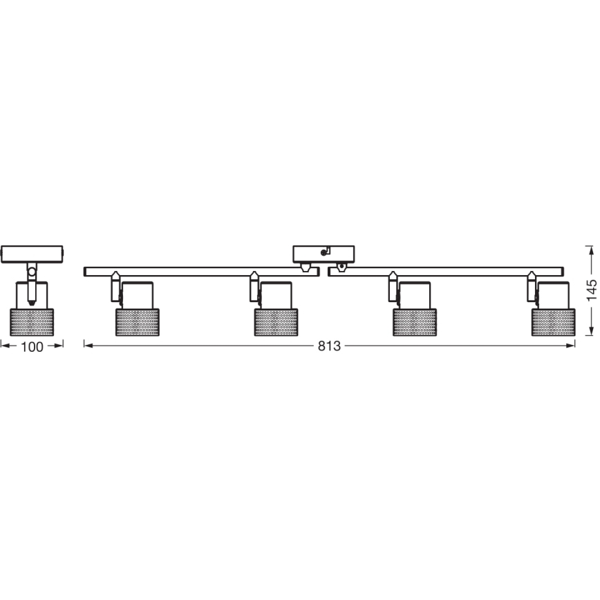 Ledvance - LED Einbauleuchte DECOR CORK 4xGU10/3,4W/230V