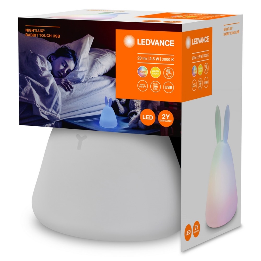 Ledvance - LED-Touch-Kinder-Nachtlicht TOUCH LED/2,5W/5V 1200 mAh