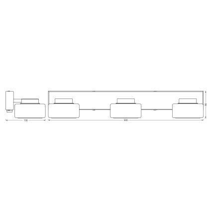Ledvance - LED-Wandleuchte für Badezimmer ORBIS FLAME 3xLED/5,5W/230V 3000/4000K IP44 weiß