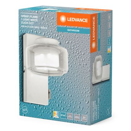 Ledvance - LED-Wandleuchte für Badezimmer ORBIS FLAME LED/5,5W/230V 3000/4000K IP44 weiß