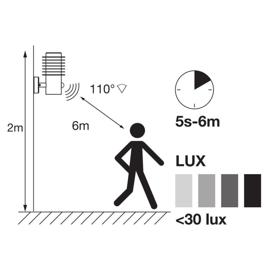 Ledvance - LED Außenwandleuchte mit Sensor ENDURA RONDO LED/9,5W/230V IP44 glänzender Chrom