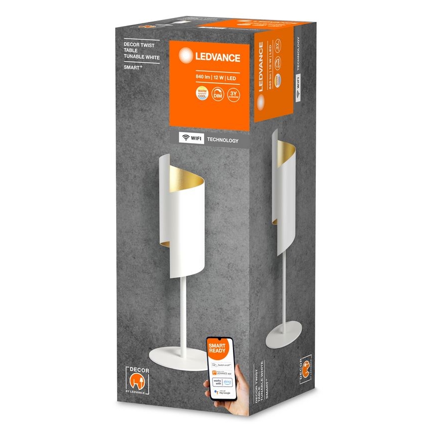 Ledvance - LED dimmbare Tischlampe SMART+ DECOR TWIST LED/12W/230V 3000-6500K Wi-Fi weiß