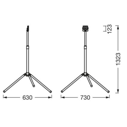 Ledvance - LED Außenstrahler mit Halterung WORKLIGHT TRIPOD LED/20W/230V 6500K IP65