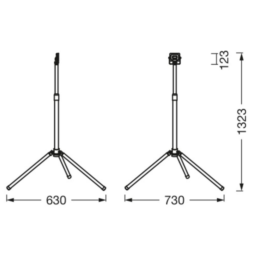 Ledvance - LED Außenstrahler mit Halterung WORKLIGHT TRIPOD LED/20W/230V 6500K IP65