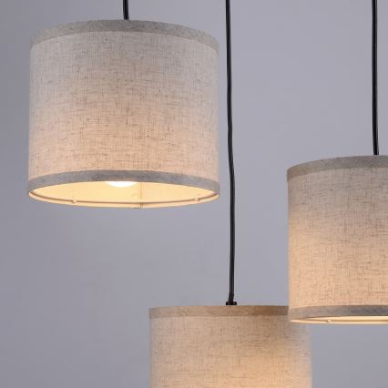 Leuchten Direkt 11236-79 - Hängeleuchte BARK 3xE27/40W/230V Holz