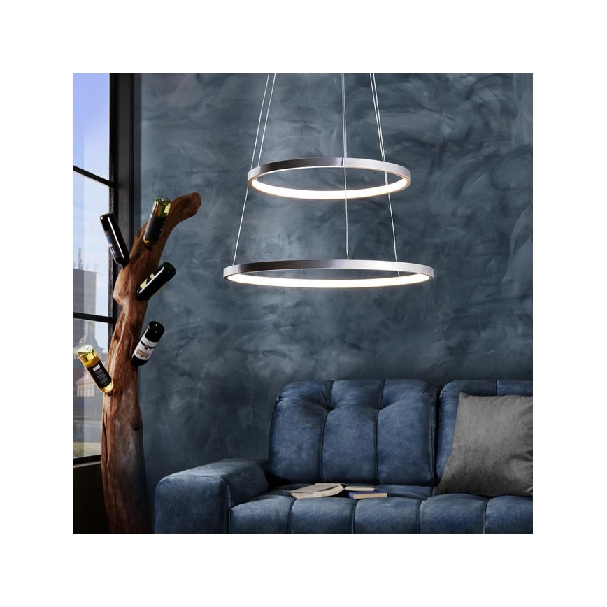 Leuchten Direkt 11525-21 - LED Hängeleuchte CIRCLE 1xLED/15W/230V + LED/25W