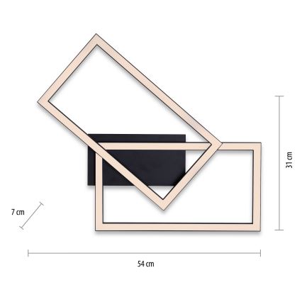 Leuchten Direkt 14692-18 - LED dimmbare Deckenleuchte IVEN LED/36W/230V