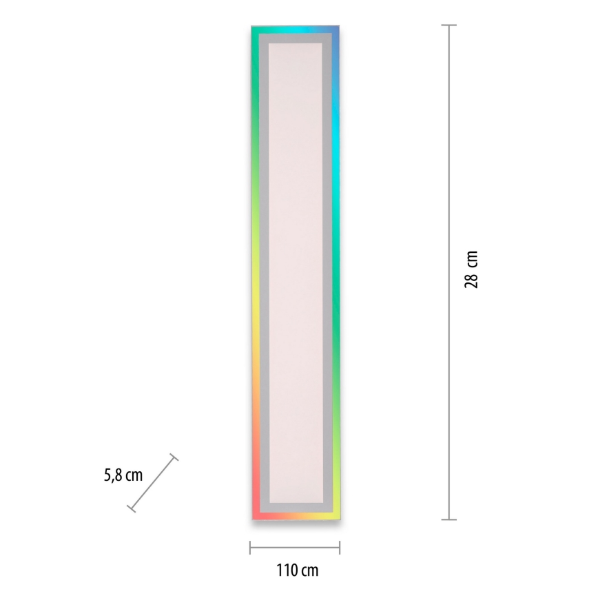 Leuchten Direkt 14901-16 - LED RGB dimmbare Deckenleuchte EDGING LED/24W/230V + Fernbedienung