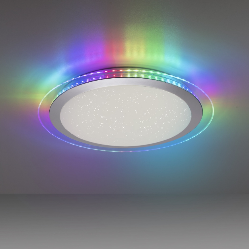 Leuchten Direkt 15411-21- LED RGB Dimmbares Deckenleuchte CYBA LED/26W/230V + Fernbedienung