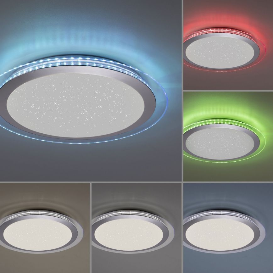Leuchten Direkt 15411-21- LED RGB Dimmbares Deckenleuchte CYBA LED/26W/230V + Fernbedienung