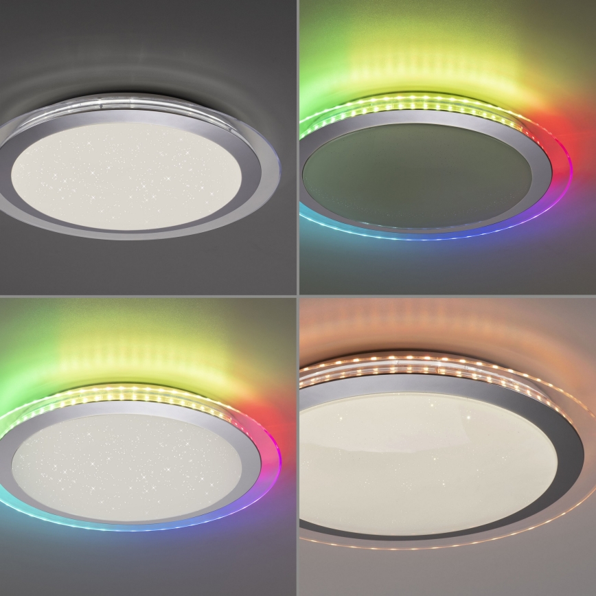 Leuchten Direkt 15411-21- LED RGB Dimmbares Deckenleuchte CYBA LED/26W/230V + Fernbedienung