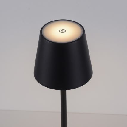 Leuchten Direkt 19250-18 - LED Außen dimmbare wiederaufladbare Tischlampe EURIA LED/3W/5V 2600 mAh IP54 schwarz