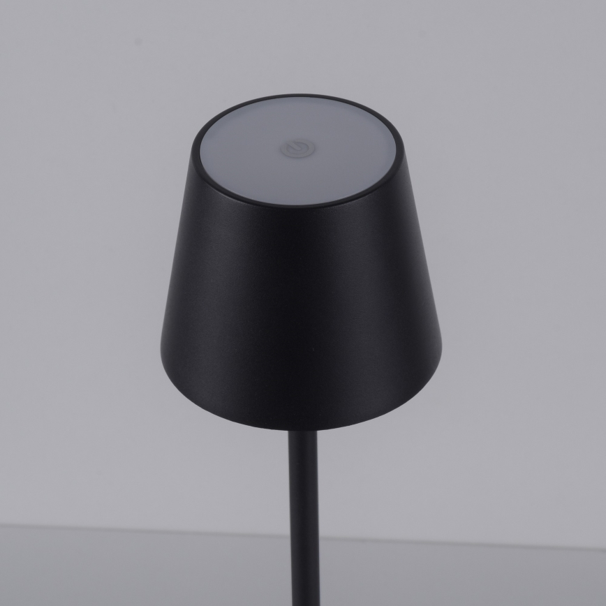 Leuchten Direkt 19250-18 - LED Außen dimmbare wiederaufladbare Tischlampe EURIA LED/3W/5V 2600 mAh IP54 schwarz