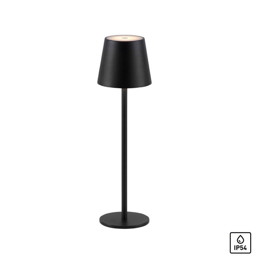 Leuchten Direkt 19250-18 - LED Außen dimmbare wiederaufladbare Tischlampe EURIA LED/3W/5V 2600 mAh IP54 schwarz