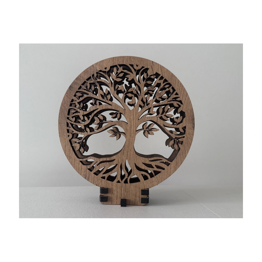 Li-Go 23577/DUB2 - LED, dimmbare Tischdekoration LED/12W/230V 20x22 cm Eiche/Baum des Lebens