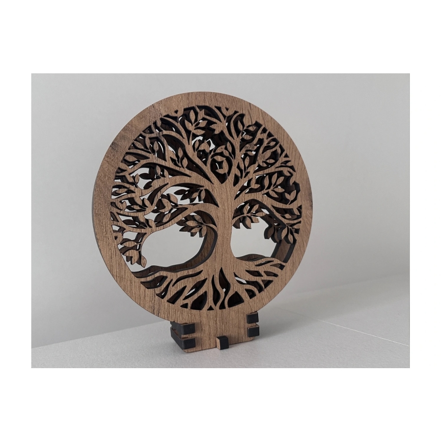 Li-Go 23577/DUB2 - LED, dimmbare Tischdekoration LED/12W/230V 20x22 cm Eiche/Baum des Lebens