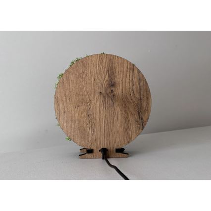 Li-Go 23625/DUB2 - Dimmbare LED-Tischdekoration LED/12W/230V 20x22 cm Eiche/Moos-Eichhörnchen