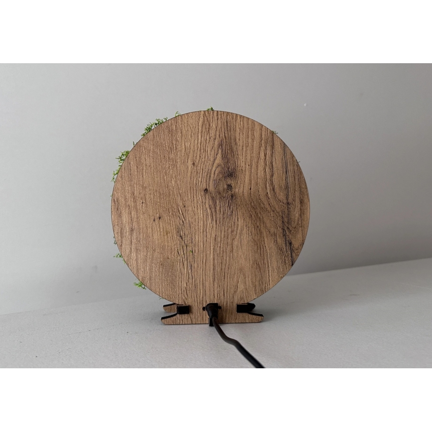 Li-Go 23625/DUB2 - Dimmbare LED-Tischdekoration LED/12W/230V 20x22 cm Eiche/Moos-Eichhörnchen