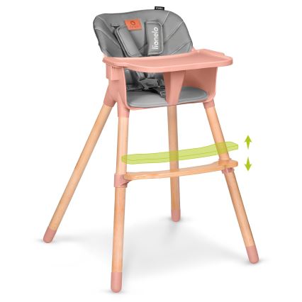 Lionelo - 2-in-1 Kinderhochstuhl KOEN Pink Rose