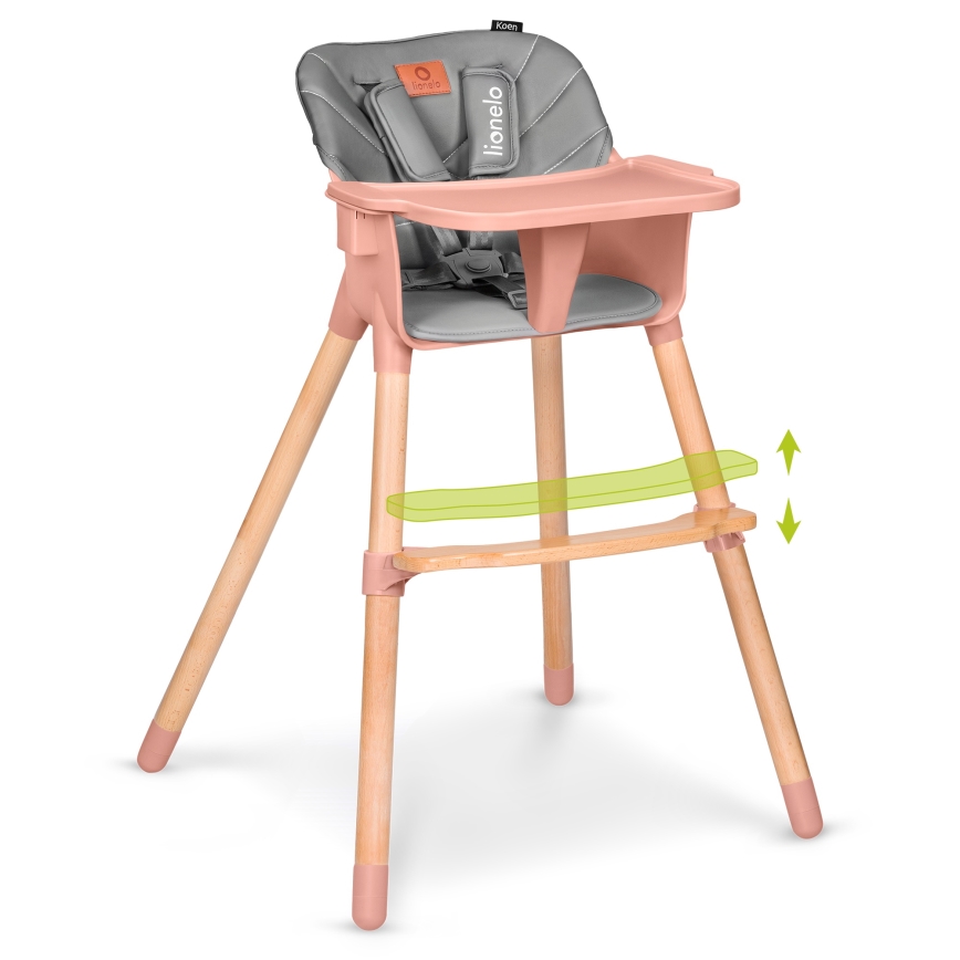 Lionelo - 2-in-1 Kinderhochstuhl KOEN Pink Rose
