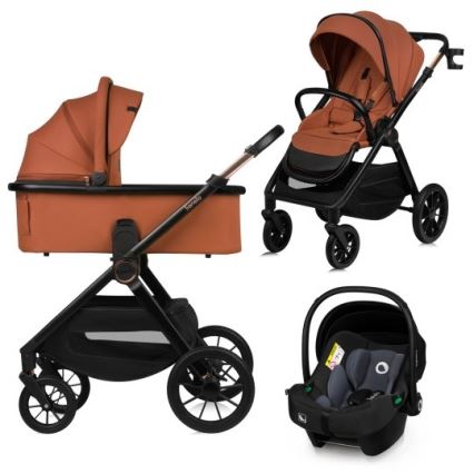 Lionelo - 3-in-1 Kombi-Kinderwagen LAYLA Brown Rust
