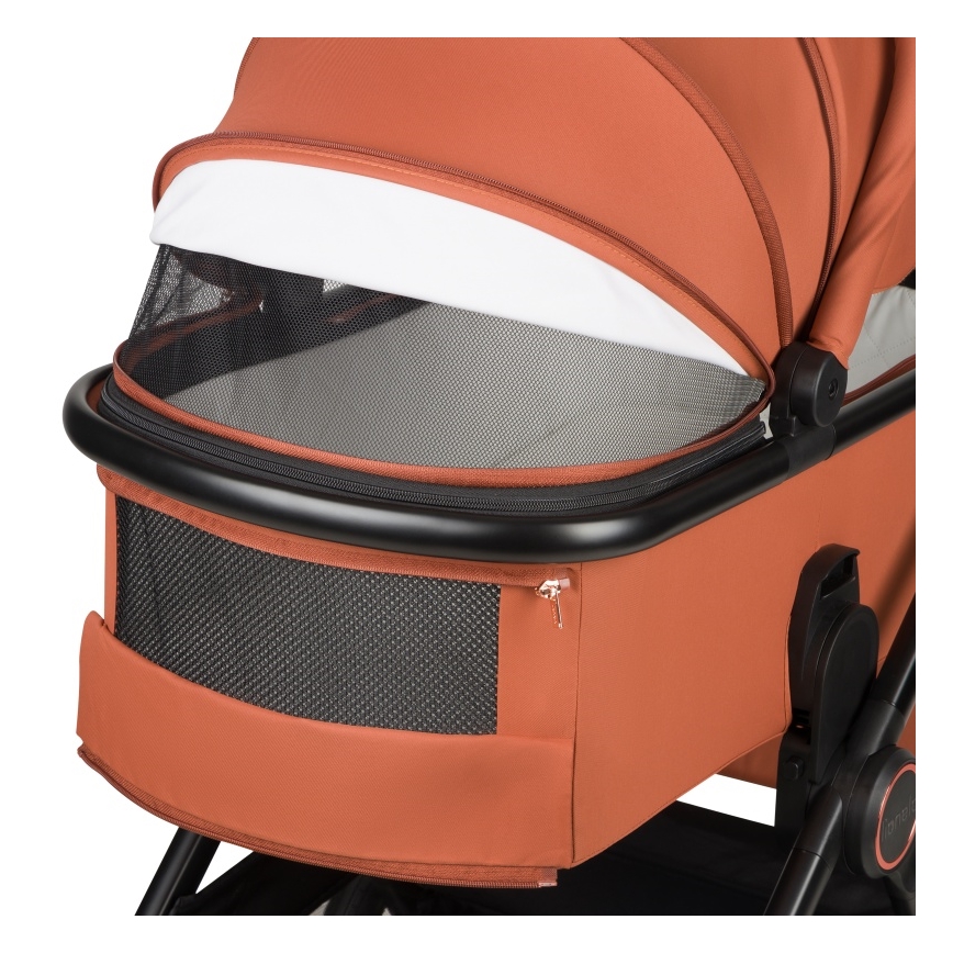 Lionelo - 3-in-1 Kombi-Kinderwagen LAYLA Brown Rust