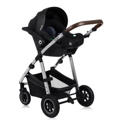 Lionelo - 3-in-1 Kombikinderwagen AMBER Schwarz/Silber