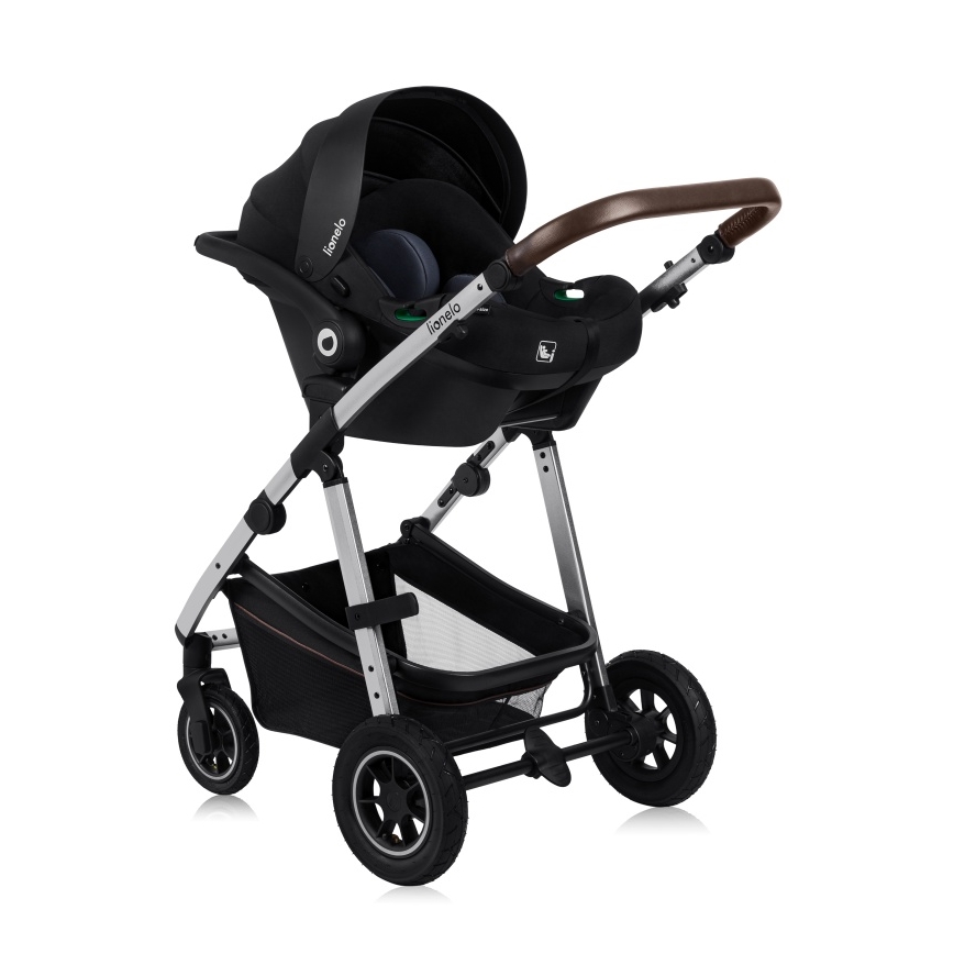 Lionelo - 3-in-1 Kombikinderwagen AMBER Schwarz/Silber