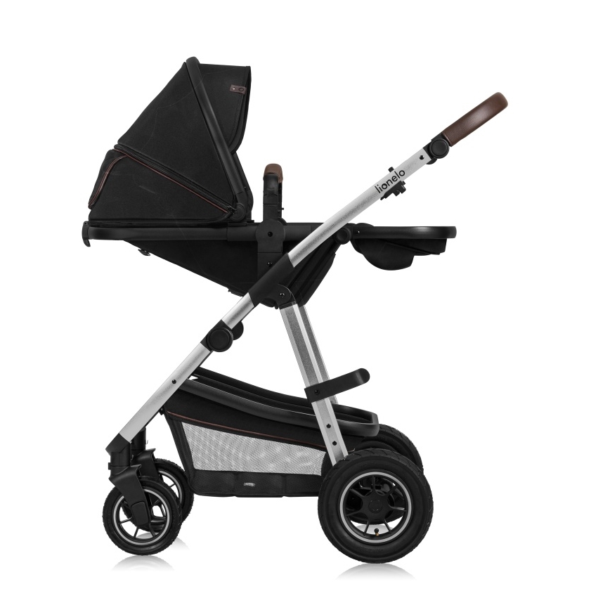 Lionelo - 3-in-1 Kombikinderwagen AMBER Schwarz/Silber