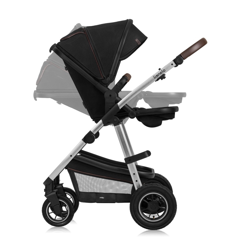 Lionelo - 3-in-1 Kombikinderwagen AMBER Schwarz/Silber