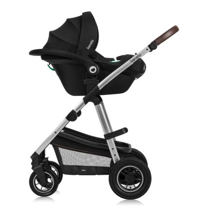 Lionelo - 3-in-1 Kombikinderwagen AMBER Schwarz/Silber