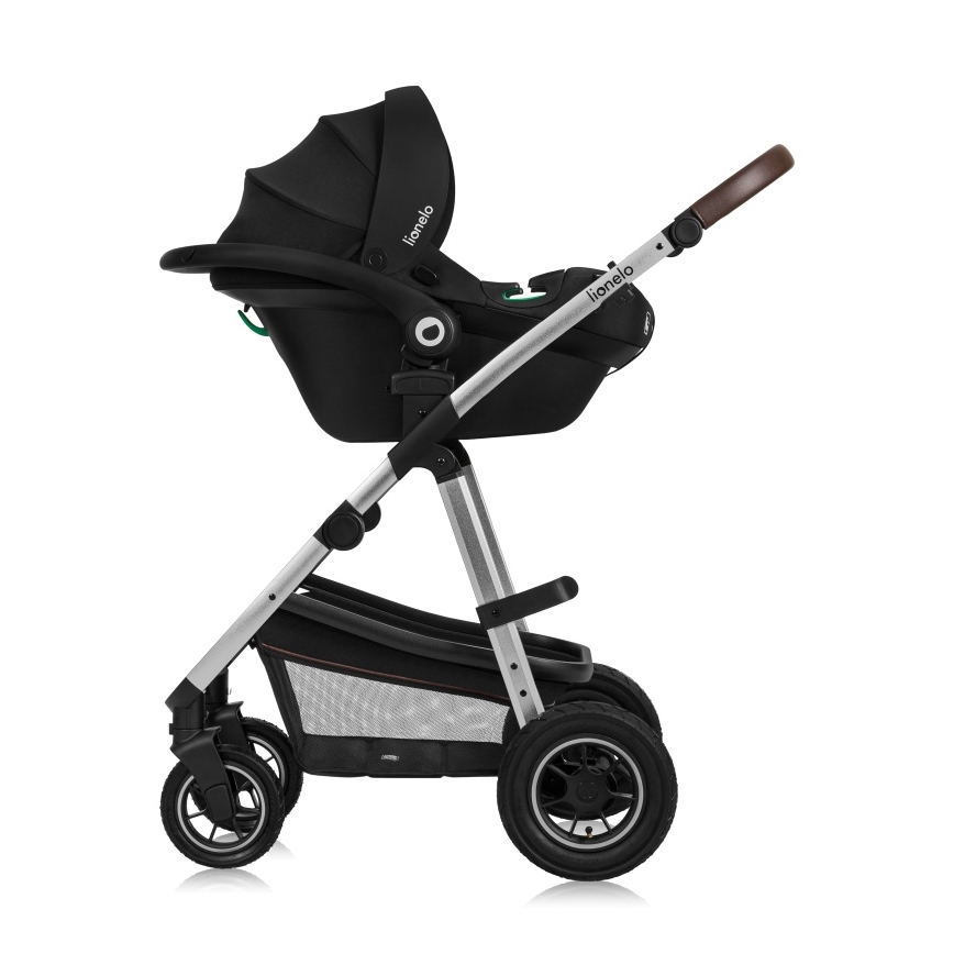Lionelo - 3-in-1 Kombikinderwagen AMBER Schwarz/Silber