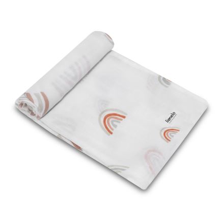 Lionelo - 3er-Set Bambus-Mulltücher 70 x 70 cm Rainbow