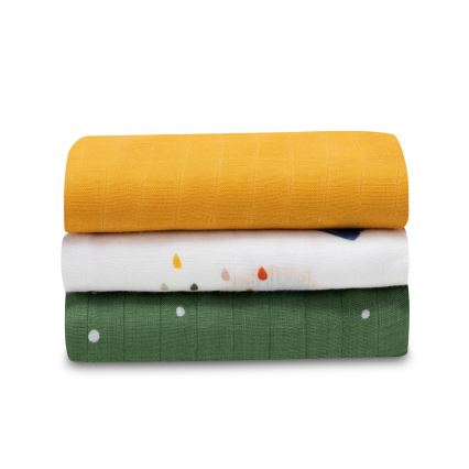 Lionelo - 3er-Set Bambus-Mullwindeln BAMBOO SET 70x70 cm Dino