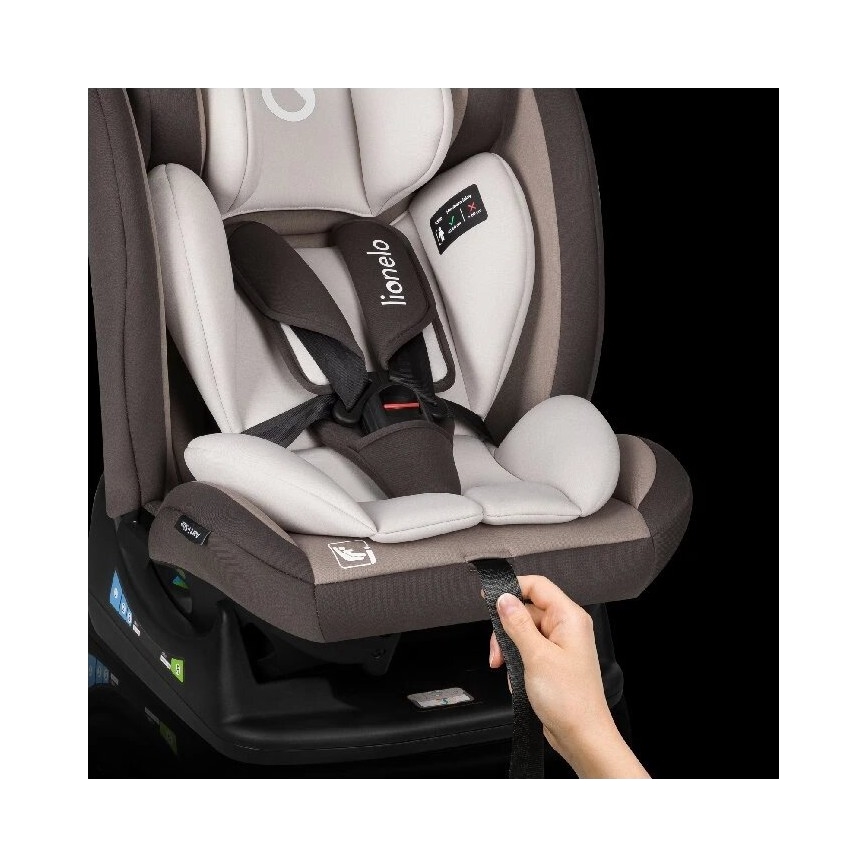Lionelo - Kindersitz AART i-Size 40-150 cm Braun/Creme