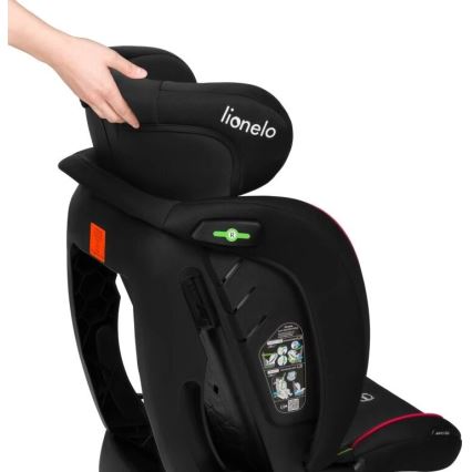 Lionelo - Kindersitz AART i-Size 40-150 cm schwarz/rot