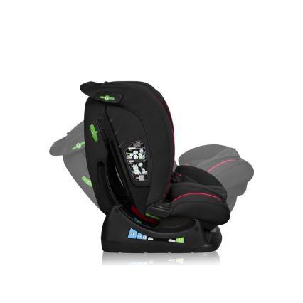 Lionelo - Kindersitz AART i-Size 40-150 cm schwarz/rot