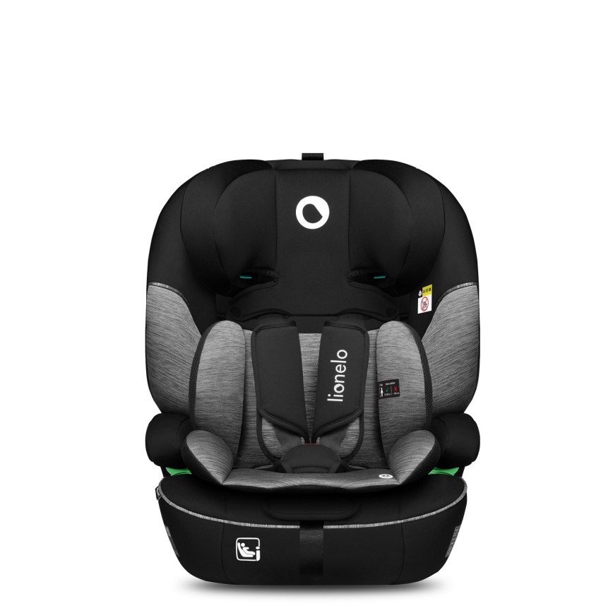 Lionelo - Autokindersitz LEVI i-Size 76-150 cm Schwarz/Grau