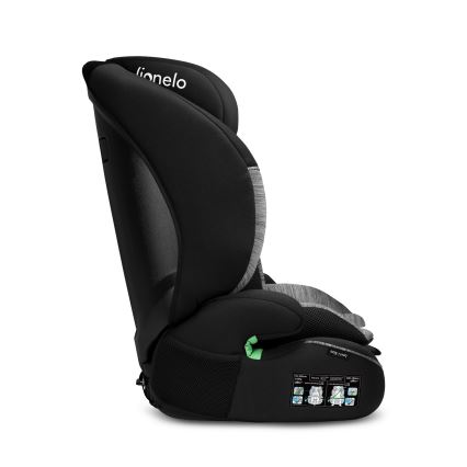 Lionelo - Autokindersitz LEVI i-Size 76-150 cm Schwarz/Grau