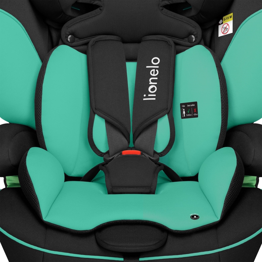 Lionelo - Autokindersitz LEVI i-Size 76-150 cm Smaragdgrün