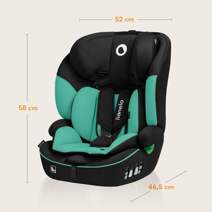 Lionelo - Autokindersitz LEVI i-Size 76-150 cm Smaragdgrün