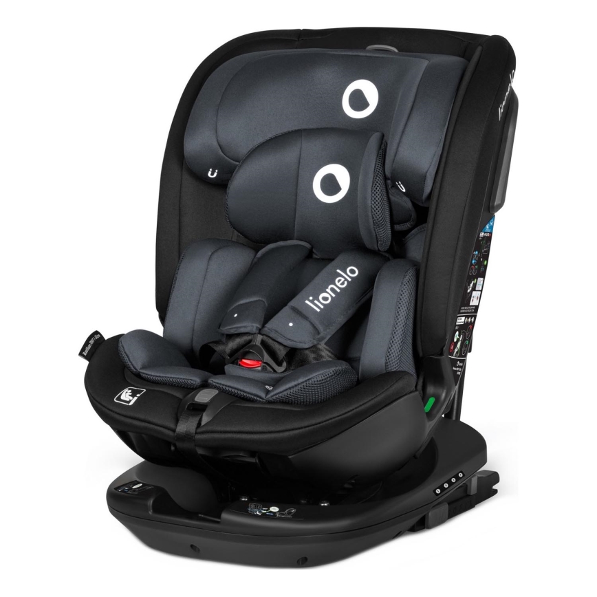 Lionelo - Autokindersitz mit drehbarer Basis BASTIAAN i-Size 40-150 cm Grey Stone