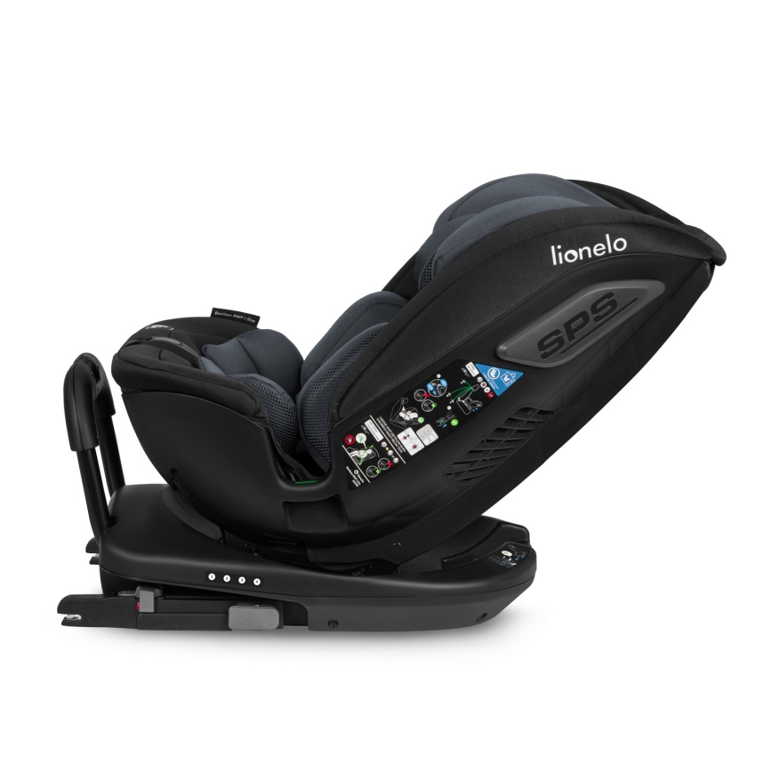 Lionelo - Autokindersitz mit drehbarer Basis BASTIAAN i-Size 40-150 cm Grey Stone