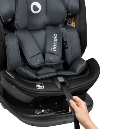 Lionelo - Autokindersitz mit drehbarer Basis BASTIAAN i-Size 40-150 cm Grey Stone