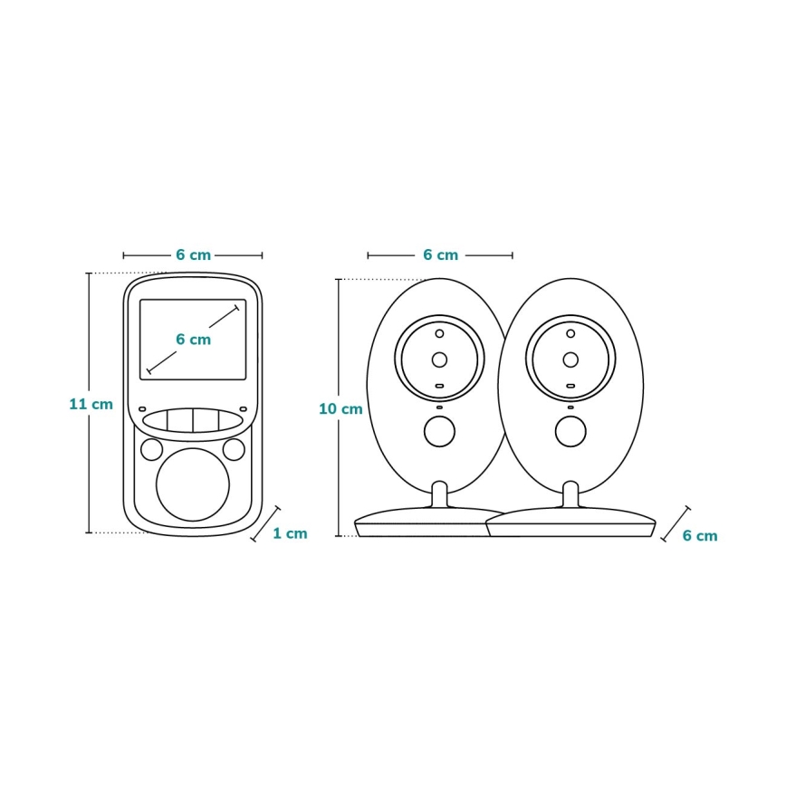 Lionelo - Babyphone mit Monitor BABYLINE 5.1 230V 1000 mAh