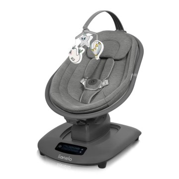 Lionelo - Babyschaukel mit Melodie BLOSSOM Grey Concrete + Fernbedienung